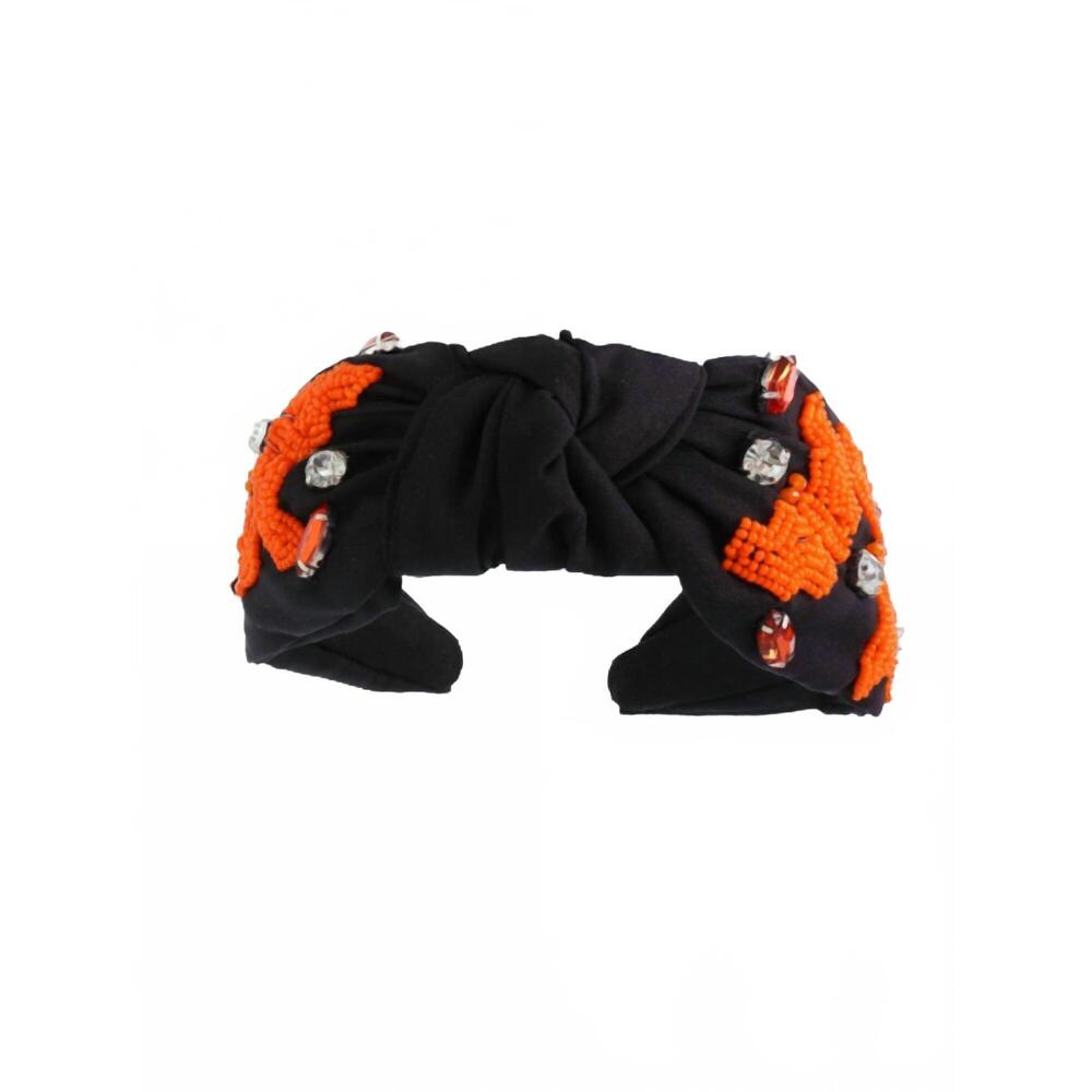 NEW SOPHIA COLLECTION women's beaded bats headband in black